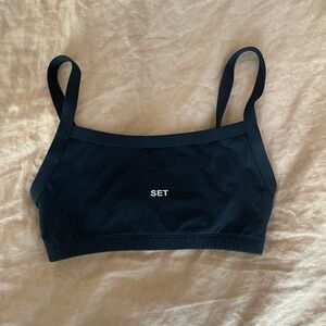 Black Set Active Sportbody Scoop Bra